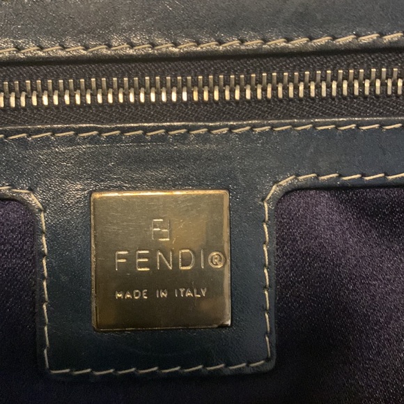Fendi Zucchino handbag leather and canvas. - Picture 4 of 11